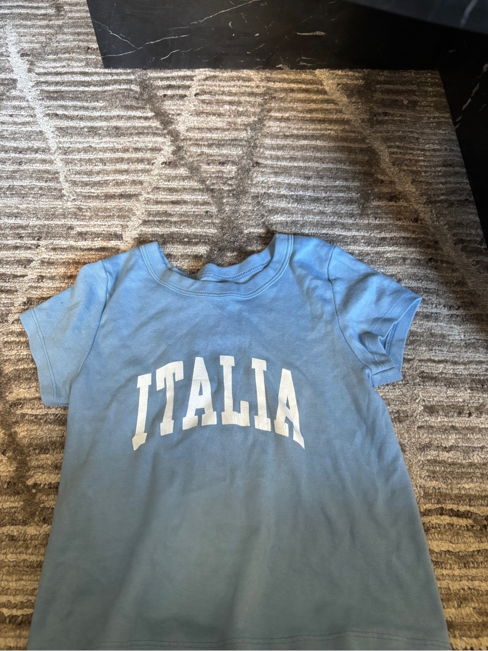 womens Italia Graphic Tee - Light Blue